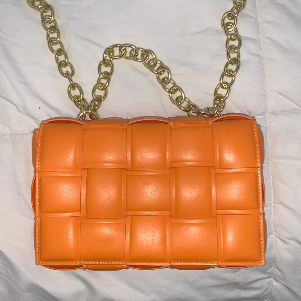 Orange crossbody purse